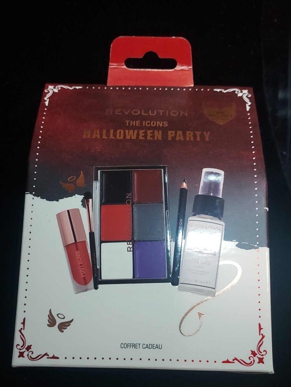 Revolution Halloween Party Lip & Face Kit - Red, Purple, White, Black